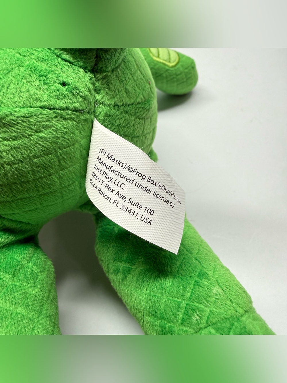Pj Masks Talking Green Greg Gekko Plush 15" Doll Light Up Sings Talks Just Play - Picture 8 of 9
